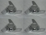 Set 4 Swept Stud Mount Spinner Tribar Knockoff Chrome Wheel Rim Center Caps. Fixed Price $49.99.