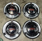 1961 1962 Oldsmobile 88 98 Poverty Dog Dish Hubcap Set 4. Fixed Price $250.00.