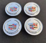 Set Of 4 Cadillac Silver Center Wheels Hub Caps Logo 2.6 Inches. Fixed Price $24.99.