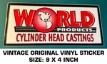 World Products Cylinder Head Castings - Vintage Original Vinyl Decal Sticker. Fixed Price $9.40.
