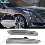 Clear Lens White Led Front Bumper Side Marker Light For Cadillac 16-20 CT6-V. Fixed Price $28.97.