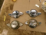 Knock Off Spinner Jaguar XK120 Xke E-type ? Set 4. Left & Right. Fixed Price $115.50.