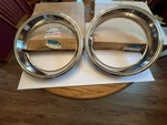 Nos Pair Of Rally Wheel Trim Rings 14 X 6 Camaro Nova Pontiac GM#475019. Fixed Price $299.99.
