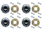Magnum 500 Wheel Center Caps Crest Galaxie Fairlane Falcon Torino Black New. Fixed Price $159.90.