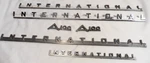 1950'S International Truck Emblem Lot Of 6/ A100 FENDER/99582 Harvester 25"+13". Fixed Price $164.00.