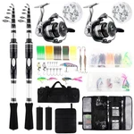 2PCS Telescopic Fishing Rods And Reels Combo Set 6.89FT Spinning Lures. Fixed Price $110.99.