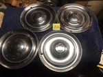Four Vintage Chrysler New Yorker Hubcaps 1952 1953 Saratoga Windsor 15. Fixed Price $98.00.