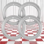 15" Ss 1/2" Deep Trim Rings Fits 806 Steel Wheels (rally) (qty: Four). Fixed Price $123.91.