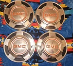 4 Vintage Gmc Hubcaps 73 - 87 Truck 10.5 Dog Dish Square Body. Fixed Price $160.00.