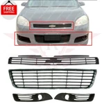 New Front Upper Lower Grille + Fog Light Bezel Fits 2006-2011 Chevrolet Impala. Fixed Price $163.33.
