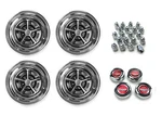 Magnum 500 Wheels Kit With Red Ford Crest Caps And Lug Nuts 15" X 7". Fixed Price $894.95.