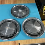 (3) Oem 1974-1979 15" Cadillac Deville Fleetwood Seville Hubcaps 0168876 2020. Fixed Price $80.00.