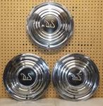 1954 55 56 Desoto Firedome Fireflite Firesweep Hubcaps 15" Wheel Covers Set 3. Fixed Price $74.95.