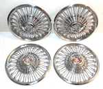 1967 1968 1969 Ford Mustang Gta Grande Orig 14" Wire Wheel Cover Hub Caps Set. Fixed Price $899.00.