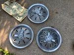 Oem Gm Corvette C2 Early 1964 Frosted Original Used Hubs Caps Set Of 3. Fixed Price $199.89.