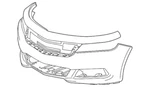 Gm Oem 14-19 Impala Front Grille Components-bumper Cover 22990032. Fixed Price $1072.33.
