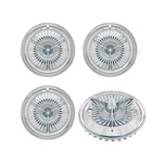 14" Metal Chrome Polara Bar Jet Rocket Hub Cap Wheel Trim Covers Set Of. Fixed Price $271.65.