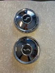 Studebaker Hub Caps, "poverty" "nut Covers" "dog Dish" "s" Balck Center Only Nos. Fixed Price $28.00.
