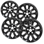 Set Of 4 Gloss Black 17" Impostor Wheel Skins For 19-22 Jeep Cherokee Rim Covers. Fixed Price $85.95.