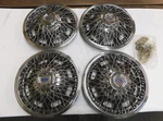 Nos Oem Ford 1980'S Accessory Wire Wheel Covers Hub Caps Set Ltd Mustang Falcon+. Fixed Price $279.00.