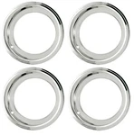 15" Deep Dish Chromed Stainless Steel Trim Beauty Ring Wide Stepped Edge Set. Fixed Price $171.36.