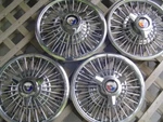 1965 Ford Mustang Wire Spinner Hubcaps Wheelcovers Center Antique Vintage. Fixed Price $467.50.