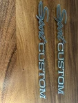 67-72 Ford Truck Sport Custom Emblem Trim Badge 1967-1972 Pair. Fixed Price $70.00.