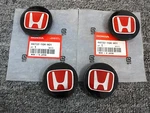 Honda Set Of 4 Wheel Center Caps 69MM Black&red. Fixed Price $48.99.
