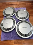 Rare/english Letters Set Of 4 120 Crown Genuine Wheel Cover Logooriginal. Fixed Price $375.02.