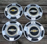 (4) Four Chevy Truck Dog Dish Hubcaps 1/2 Ton 73-87 Driver Condition Oem C10 2WD. Fixed Price $125.00.
