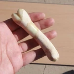 $400+ Chinese Antiques Jade Grade Old Nephrite Check Bone Handheld 92G. Fixed Price $170.00.