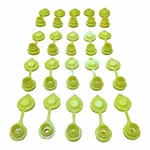 Kool Products (20 Pcs) New Yellow Aftermarket Replacement Black Vent Caps. Fixed Price $13.49.