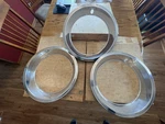 3 Nos Small Flaws Rally Wheel Trim Rings Camaro Nova Chevelle GM#475020. Fixed Price $375.00.