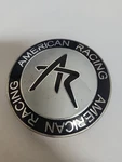 American Racing Blk/white Custom Center Cap* #1242100S/ F112-26 (for ). Fixed Price $5.00.