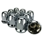 Alcoa 10 33MM Chrome Screw On Hex Lug Nut Covers With Flange For Hub. Fixed Price $64.99.