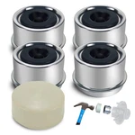 4 Pcs 1.98 Inch Trailer Hub Caps With Rubber Plugs Installation Tool Set. Fixed Price $18.98.