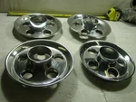 Vintage Oldsmobile 98 15" Center Caps Set Fit C10 Chevy #556556 Chrome Steel Nr. Fixed Price $20.00.