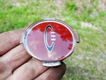 1964 Chrysler Newport Yorker Hub Cap Wheelcover Red Plastic Medallion Emblem. Fixed Price $14.99.
