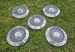 Set Of 1963 Ford Galaxie 10.5" Hubcaps Fairlane Hipo Code Stainless 4 15"WHL. Fixed Price $199.00.