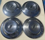 Set Of 4 51 Ford Hubcaps 10.5" Dog Dish. Fixed Price $120.00.