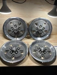 1970-1973 Oem Ford Mustang Mach I 14 Hubcaps Set Of. Fixed Price $149.99.