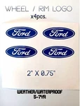 Ford Wheel Rim Center Cap Logos Decal Emblem Sticker 2" 3/4" Set X4. Fixed Price $9.49.