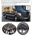 2PCS 16" Front Hubcaps Lug 18 Hand Hole Wheel Simulators Dodge,mercedes .. Fixed Price $125.25.