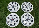 Set Of 4 Vtg Namsco Universal 15" White Trailer Wheel Covers Hubcaps Painted. Fixed Price $129.00.