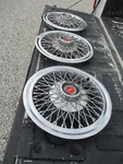 3 1977-1982 Ford Mercury Cougar Granada Ltd 14" Wire Spoke Hubcaps 78 79 80. Fixed Price $37.50.