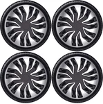 Wheel Trims 16" Black & Silver Hub Caps Covers Fast Fits Ford Fiesta MK3. Fixed Price $42.34.