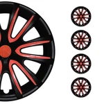 16" Inch Hubcaps Wheel Rim Cover Matt Black With Red Insert 4PCS Set. Fixed Price $99.90.