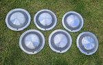 Set Of 6 1974-1978 Plymouth 15" Hubcaps Wheel Covers Fury Trailduster Voyager. Fixed Price $119.00.
