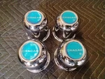 4 Steel Chrome Cragar Caps 3 1/8 For 5 Lug Sst Wheels W/ Baby Blue Logo. Fixed Price $65.00.