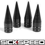 4 Black Long Spiked Valve Stem Caps Metal Thread Kit/set For Rim/wheels/tires P6. Fixed Price $11.88.